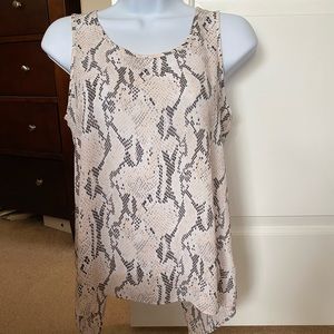 Express snakeskin print tank